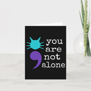 Kattenvorm Semicolon Gift Zelfmoord Preventie Awar Kaart