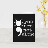 Kattenvorm Semicolon Gift Zelfmoord Preventie Awar Kaart (Gele Bloem)