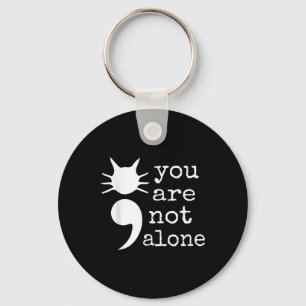 Kattenvorm Semicolon Gift Zelfmoord Preventie Awar Sleutelhanger