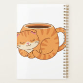 Kattenvormige koffiemok met harde kaft planner (Achterkant)