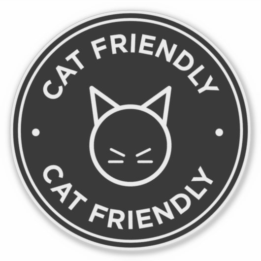 Kattenvriendelijk Sticker (Voorkant)