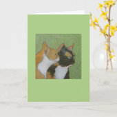 Kattenvrienden Kaart (Gele Bloem)