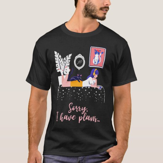 Kattenvrouw Dames Cute Grafische Kat T-shirt (Voorkant)
