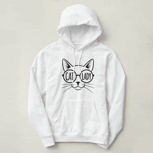 Kattenvrouw Hoodie (Design voorkant)