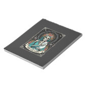 Kattenvrouw Skelet Tarot Bloem Gothic Notitieblok (Linkerzijde)