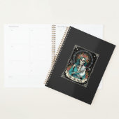 Kattenvrouw Skelet Tarot Bloem Gothic Planner (Display)