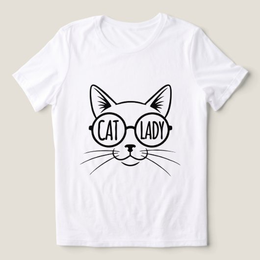 Kattenvrouw Tri-Blend Shirt (Design voorkant)