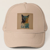 Kattenvrouw Trucker Hoed Trucker Pet (Voorkant)
