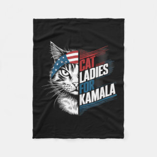 Kattenvrouwen voor Kamala President Kamala Harris Fleece Deken