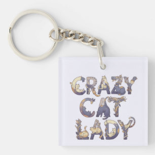 Kattenvrouwtje Sleutelhanger