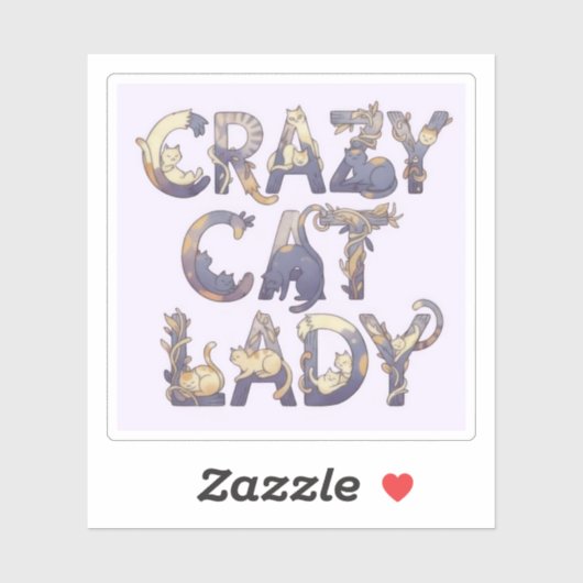 Kattenvrouwtje Sticker (Vel)