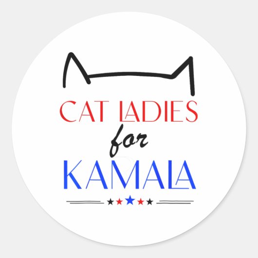 Kattenvrouwtjes voor Kamala Ronde Sticker (Voorkant)