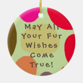 KATTENWENSEN, HARIGE KERSTMIS, VROLIJKE KERSTKAT L KERAMISCH ORNAMENT (Achterkant)