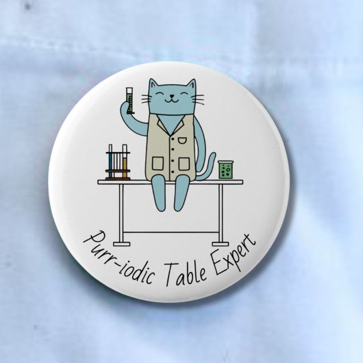 Kattenwetenschapper, Chemie katten, wetenschapslie Ronde Button 5,7 Cm