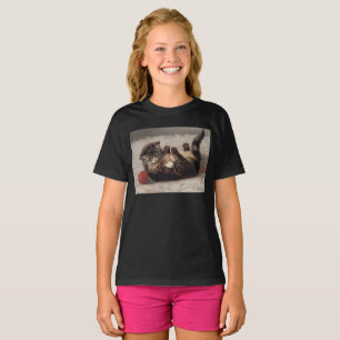 Kattenwieg, Een kat die speelt met een bol garen T-shirt