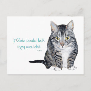 Kattenwijsheid - als katten konden praten zouden z briefkaart