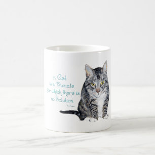 Kattenwijsheid - een kat is een puzzel koffiemok