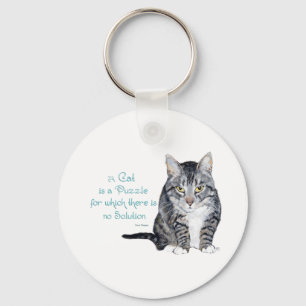 Kattenwijsheid - een kat is een puzzel sleutelhanger