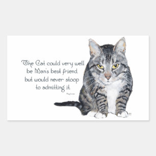 Kattenwijsheid - en Vriendschap Rechthoekige Sticker