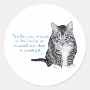 Kattenwijsheid - en Vriendschap Ronde Sticker