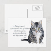 Kattenwijsheid - Familiedynamiek Briefkaart (Voorkant / Achterkant)