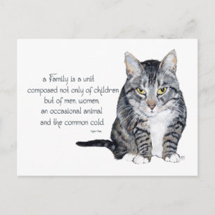 Kattenwijsheid - Familiedynamiek Briefkaart