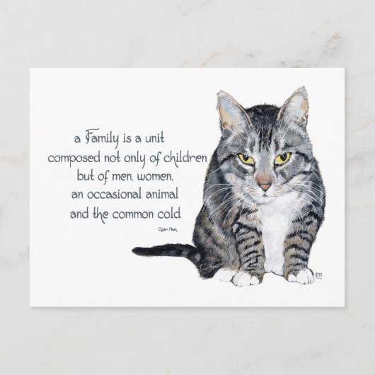 Kattenwijsheid - Familiedynamiek Briefkaart (Voorkant)