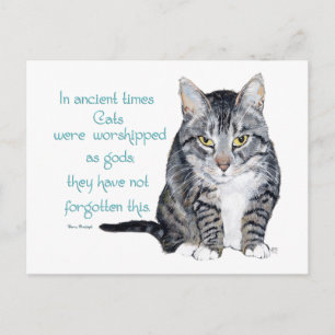 Kattenwijsheid - in de oude tijden, Katten werden Briefkaart