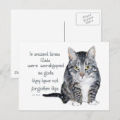 Kattenwijsheid - in de oudheid werden katten briefkaart (Voorkant / Achterkant)