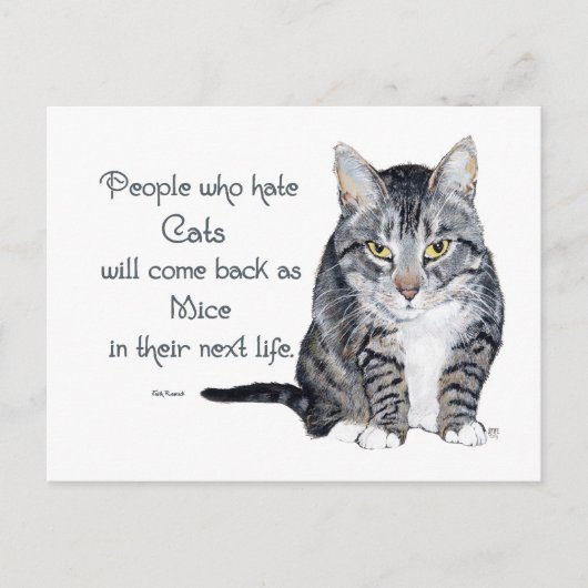 Kattenwijsheid - Mensen die haten katten Briefkaart (Voorkant)