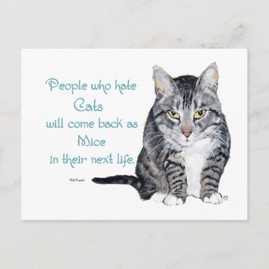 Kattenwijsheid - Mensen die katten haten Briefkaart (Voorkant)