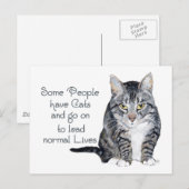 Kattenwijsheid - Sommige mensen hebben katten Briefkaart (Voorkant / Achterkant)