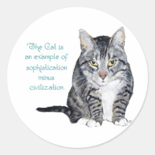 Kattenwijsheid - Verfijning minus Beschaving? Ronde Sticker