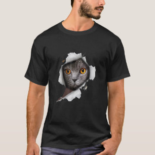 Kattenwit Ca Kattenornament Stof T-shirt