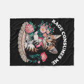 Kattenwoede verbruikt me fleece deken (Voorkant (Horizontaal))
