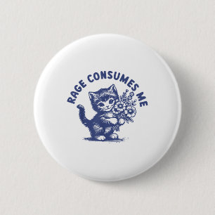 Kattenwoede verbruikt me ronde button 5,7 cm