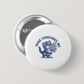Kattenwoede verbruikt me ronde button 5,7 cm (Voorkant /achterkant)