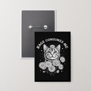 Kattenwoede Verteert Me Grappig Sarcasme Kitten Bl Button