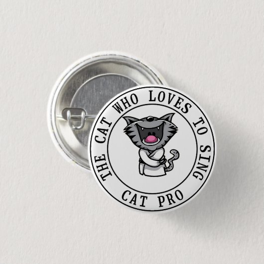 Kattenzanger Ronde Button 3,2 Cm (Voorkant /achterkant)