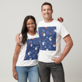 Kattenzeemeermin, gestructureerd naadloos patroon. t-shirt (Unisex)