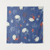 Kattenzeemeermin, gestructureerd naadloos patroon. wandkleed (Voorkant (horizontaal))