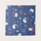 Kattenzeemeermin, gestructureerd naadloos patroon. wandkleed (Voorkant)