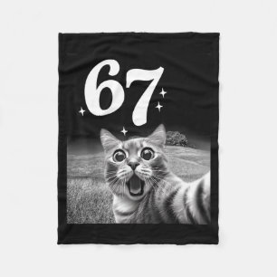 Kattenzelfie met 67 Meme Grappige Katten Grafisch  Fleece Deken
