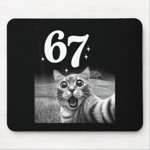 Kattenzelfie met 67 Meme Grappige Katten Grafisch Muismat