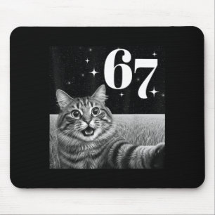 Kattenzelfie met 67 Meme Grappige Katten Grafisch Muismat