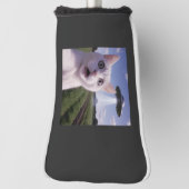 Kattenzelfie met buitenaardse UFO Golfheadcover (Draai 90)