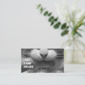 Kattenzetters grappige thuisverzorging, busje visitekaartje (Staand voorkant)