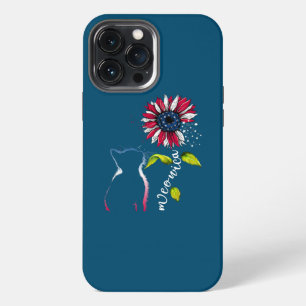 Kattenzonnebloem 4 juli Meowica Merica VS iPhone 13 Pro Max Hoesje