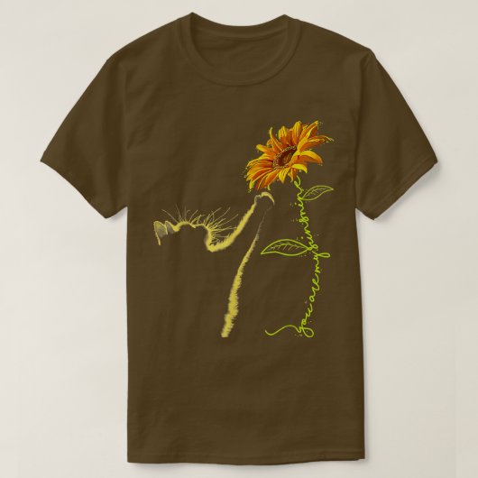 Kattenzonnebloem voor kattendeksels Kat-katoendame T-shirt (Design voorkant)