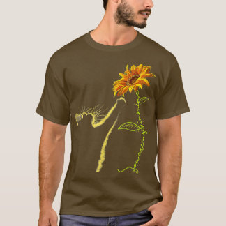 Kattenzonnebloem voor kattendeksels Kat-katoendame T-shirt